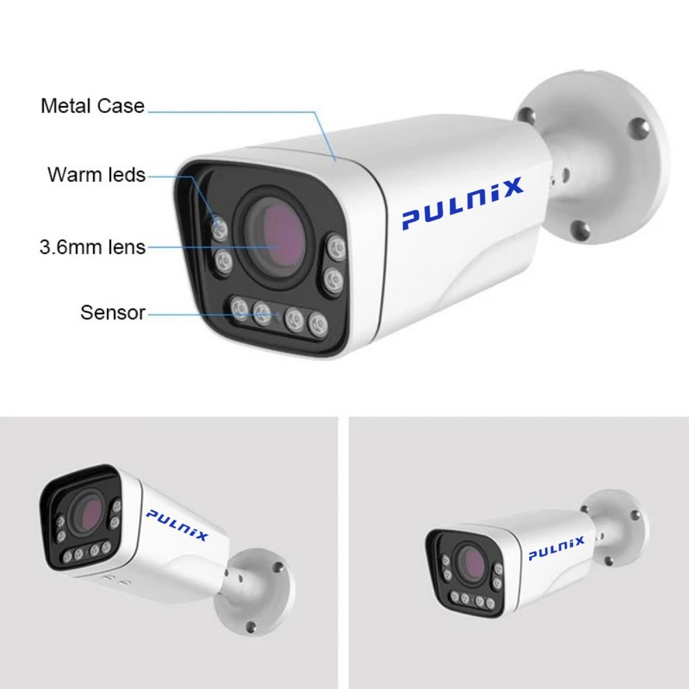 PULNİX PLX-4040 4 MP POE SESLİ WARM LED İP KAMERA