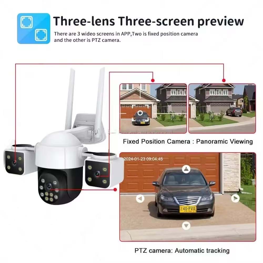 PULNİX PLX-9003V İPC 3 KAMERALI WİFİ V380PRO APP