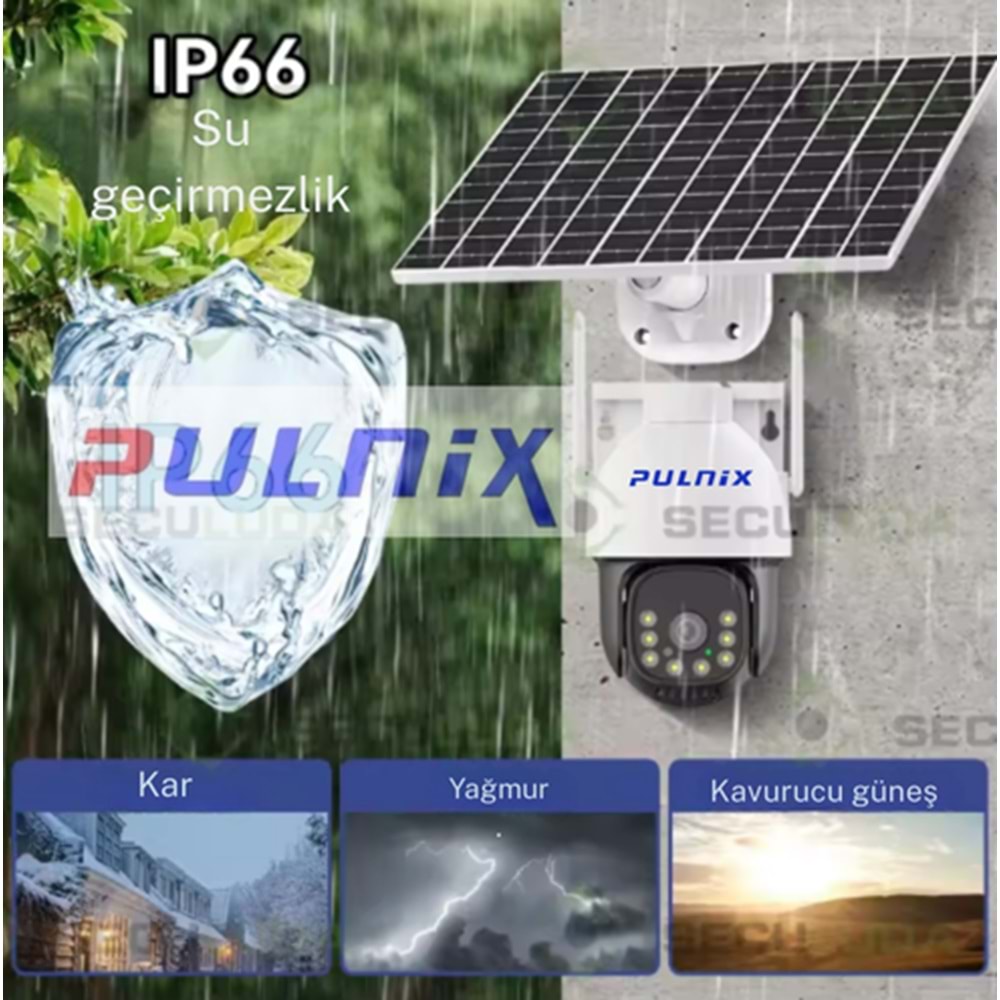 AOV TEKNOLOJİSİ 4G SOLAR KAMERA PULNİX PLX-SG7002 IPC E-SİM KAMERA AOV 7/24 SÜREKLİ KAYIT GECE RENKLİ HİEASY