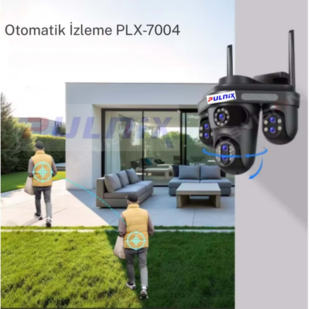 WİFİ KAMERA 4 KAMERALI 3 KAMERA HAREKETLİ PTZ PULNİX PLX-7004 İPC FVİDEO