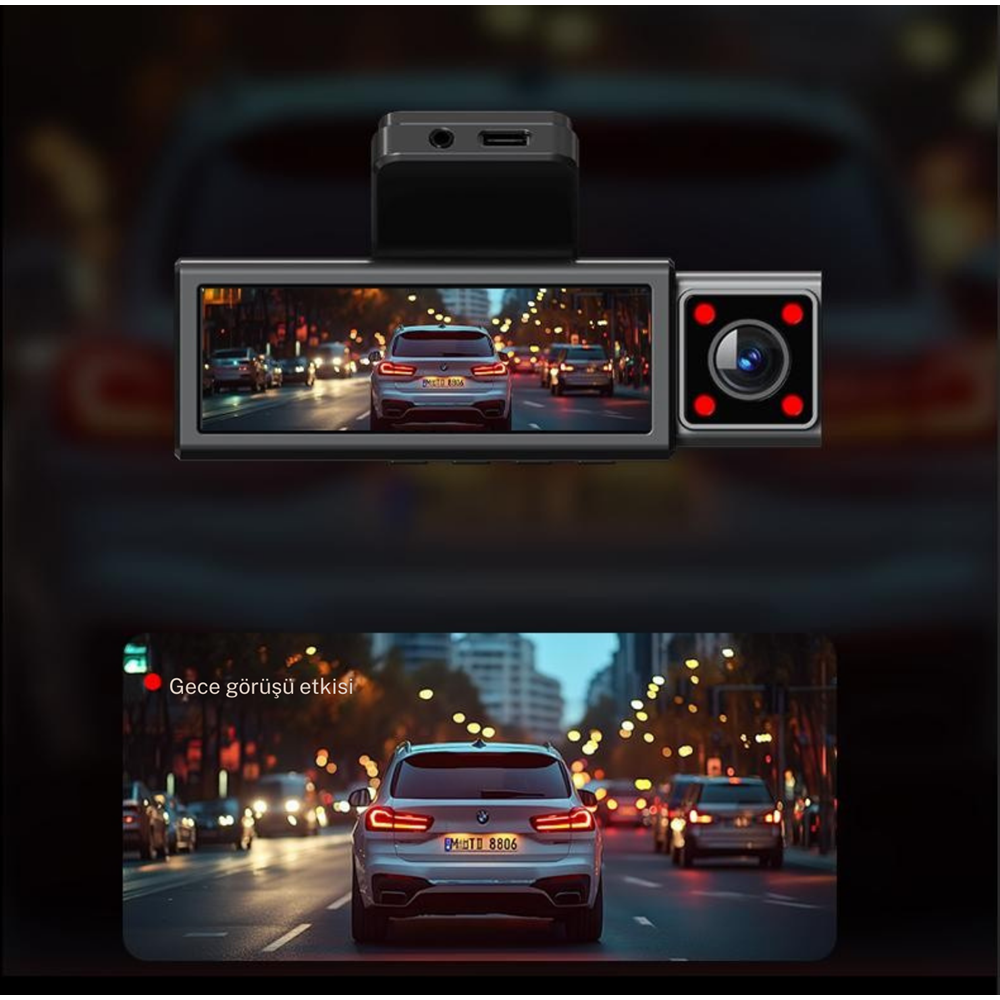 ARAÇ KAMERASI DASH CAM 4K+2K+2K PULNİX PLX-X13