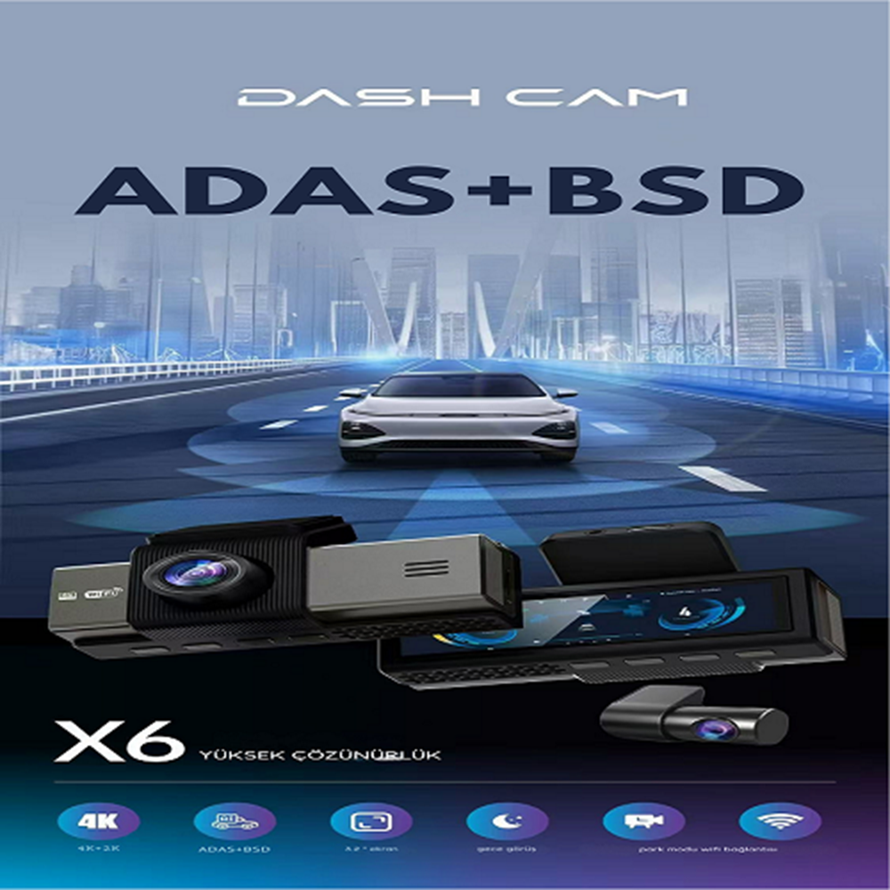 ARAÇ KAMERASI DASH CAM 4K+2K PULNİX PLX-X6