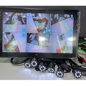 ARAÇ MONİTÖRÜ DOKUNMATİK PULNİX PLX-06 10 İNC 6 KANAL AHD SD KART MONİTÖR