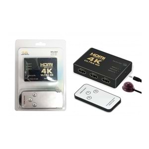 PL-7229 HDMI SWITCH 3 TO 1 4K ULTRA HD SPLITTER