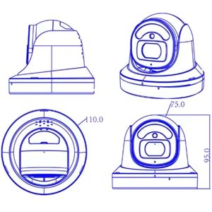 AHD DOME KAMERA WARM LED PULNİX PLX-2332 2 MP 2.88 MM SESLİ