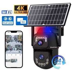 WİFİ SOLAR KAMERA PULNİX PLX -4014 AOV TEKNOLOJİSİ 7/24 KAYIT V 380 APP