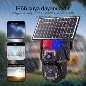 WİFİ SOLAR KAMERA PULNİX PLX -4014 AOV TEKNOLOJİSİ 7/24 KAYIT V 380 APP