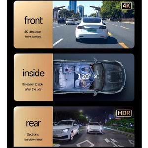 ARAÇ KAMERASI DASH CAM 4K+2K+2K PULNİX PLX-X13