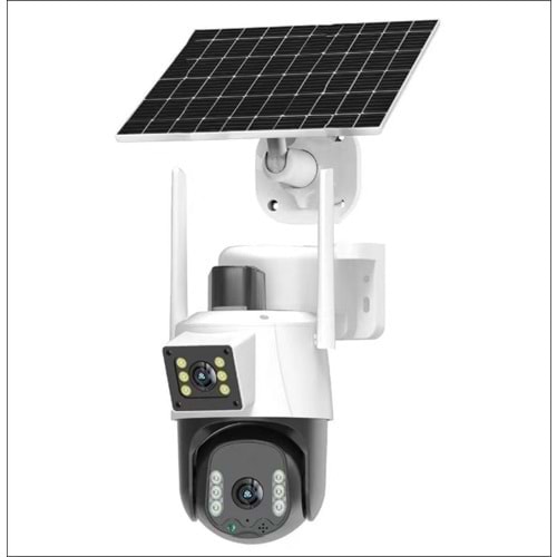 4G SOLAR KAMERA AOV 7/24 ESİM PULNİX PLX-7003İPC ÇİFT KAMERALI SİMKARTLI KAMERA