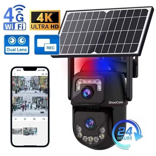 WİFİ SOLAR KAMERA PULNİX PLX -4014 AOV TEKNOLOJİSİ 7/24 KAYIT V 380 APP