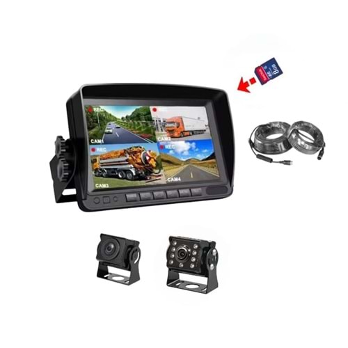 ARAÇ KAMERA SETİ PULNİX PLX-922 2 KANAL 7 İNÇ EKRAN BSD FOKNSİYON