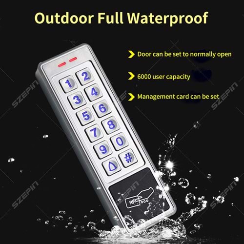 PULNİX-PLX-08 KARTLI ŞİFRELİ GEÇİŞ SİSTEMİ SU GEÇİRMEZ