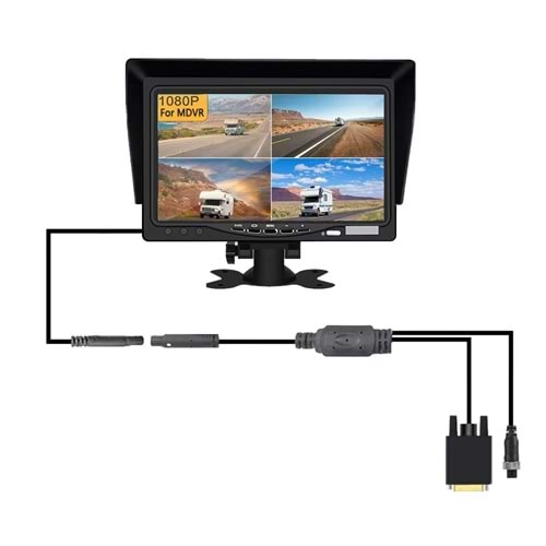 ARAÇ MONİTÖRÜ PULNİX PLX-906 VGA 4 PİN ARAÇ MONİTÖRÜ ANALOG