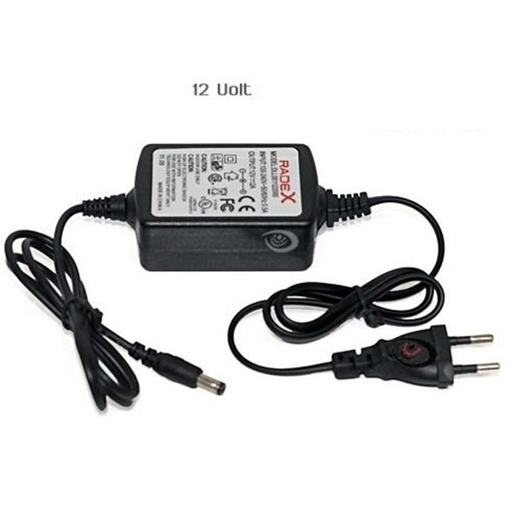 12V-2 AMPER PLASTİK ADAPTÖR